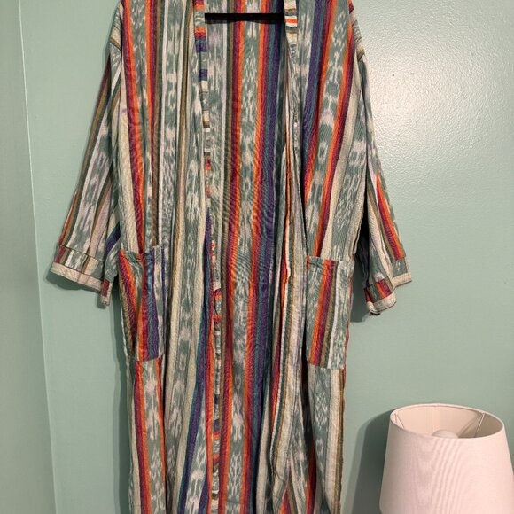 UNWORN | Free People Mercado Stripe Kimono In Blue/Combo - Picture 4 of 7